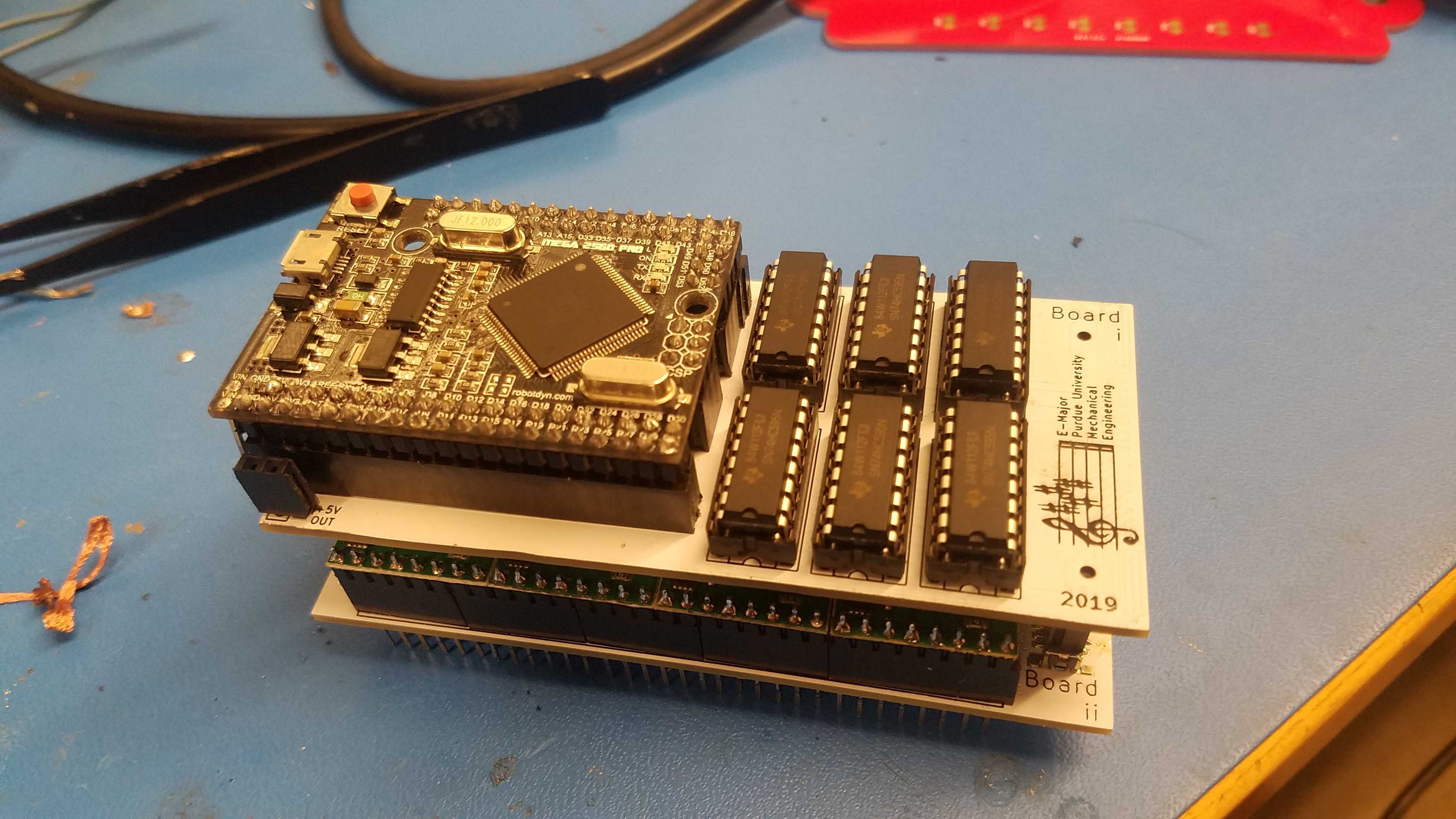 Assembled PCBs with components